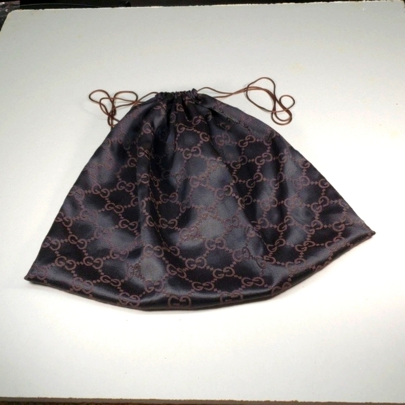 Gucci Silky Drawstring Dust Bag – Tan & Brown, Protective Luxury Storage Bag - Picture 9 of 11
